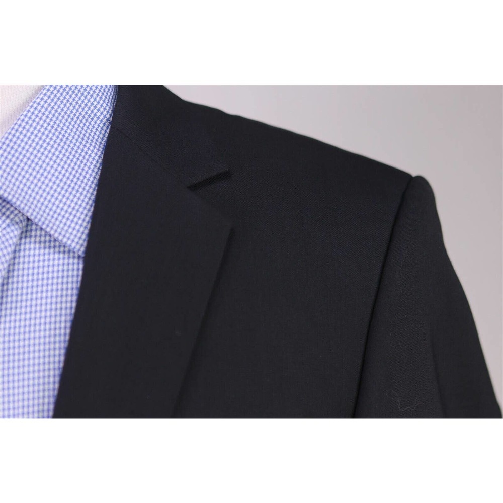 Hugo Boss Red Label Current Solid Black 2-Btn Slim Fit Wool Blazer 38S - Picture 4 of 10